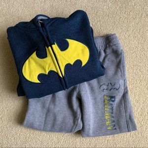 Batman hooded sweatshirt and sweatpants set size 6